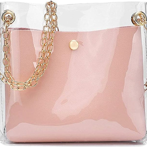 Transparent Bucket Bag Pink